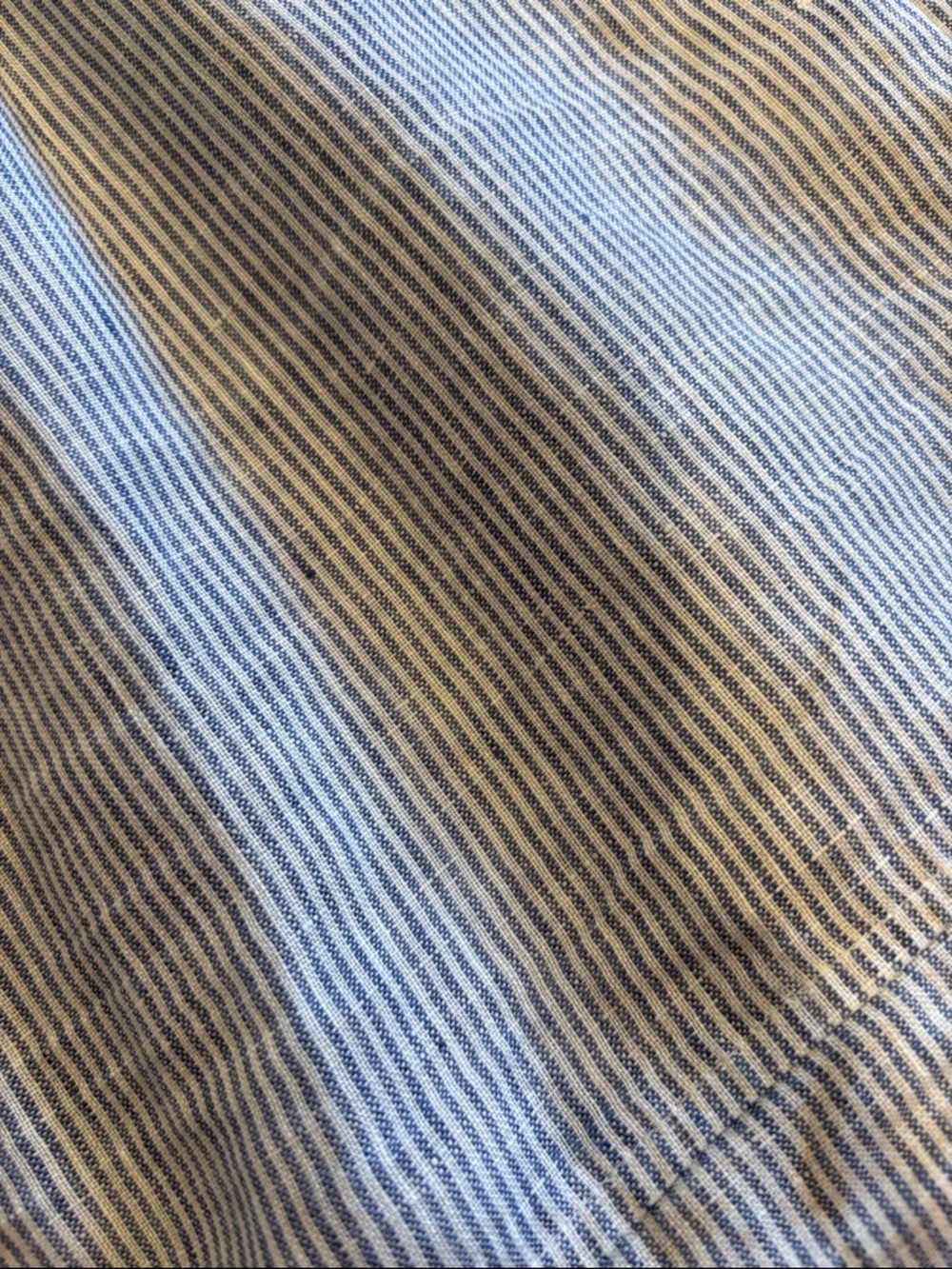 Quince Blue and White Striped Sleeveless Linen Tunic - Picture 4 of 6